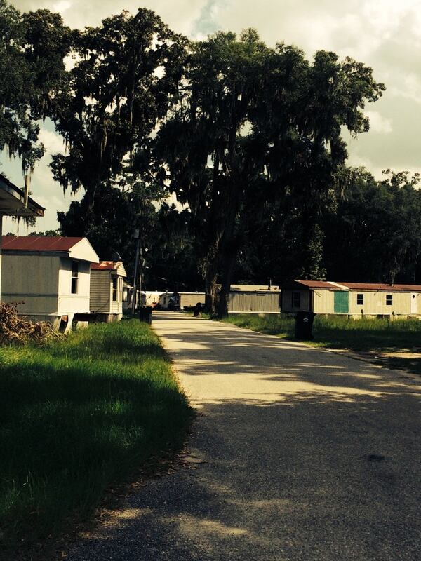 Dennis Krauss, a corporal with the Glynn County Police Department, was called to this trailer park in Brunswick on a domestic violence call on Dec. 5, 1999. (Alan Judd/ajudd@ajc.com)