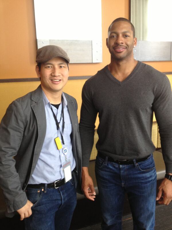 Me with Shawn Bullard. Yes, I feel short. CREDIT: Vaughn Alvarez