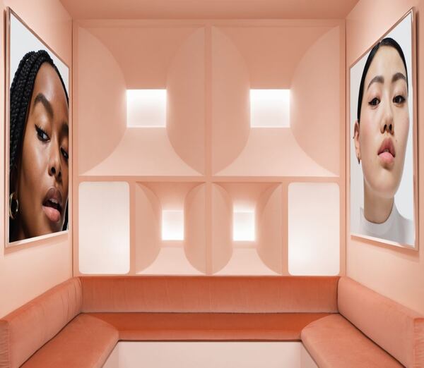 A look inside the Glossier pop-up shop in Atlanta, which will open on Feb. 19.