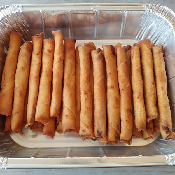 Lumpia, a traditional Filipino spring roll, from Eggrollin'. (Courtesy of Eggrollin')