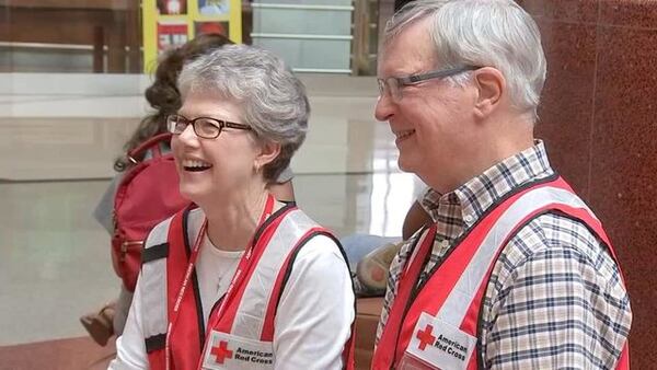 Betty and Skip Matson of Monroe are helping with Harvey relief in Louisiana. (Credit: Channel 2 Action News)