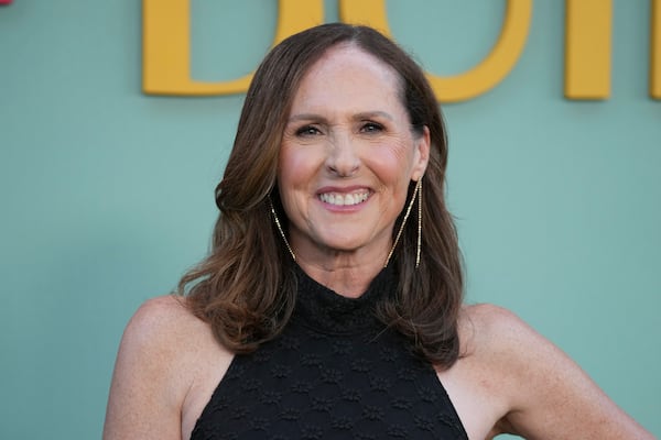 Molly Shannon arrives at the premiere of "Only Murders in the Building" at Paramount Pictures on Thursday, Aug. 22, 2024, in Los Angeles. (Photo by Jordan Strauss/Invision/AP)