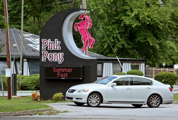 The Pink Pony gentlemen’s club in Brookhaven. AJC file photo. JASON GETZ / JGETZ@AJC.COM