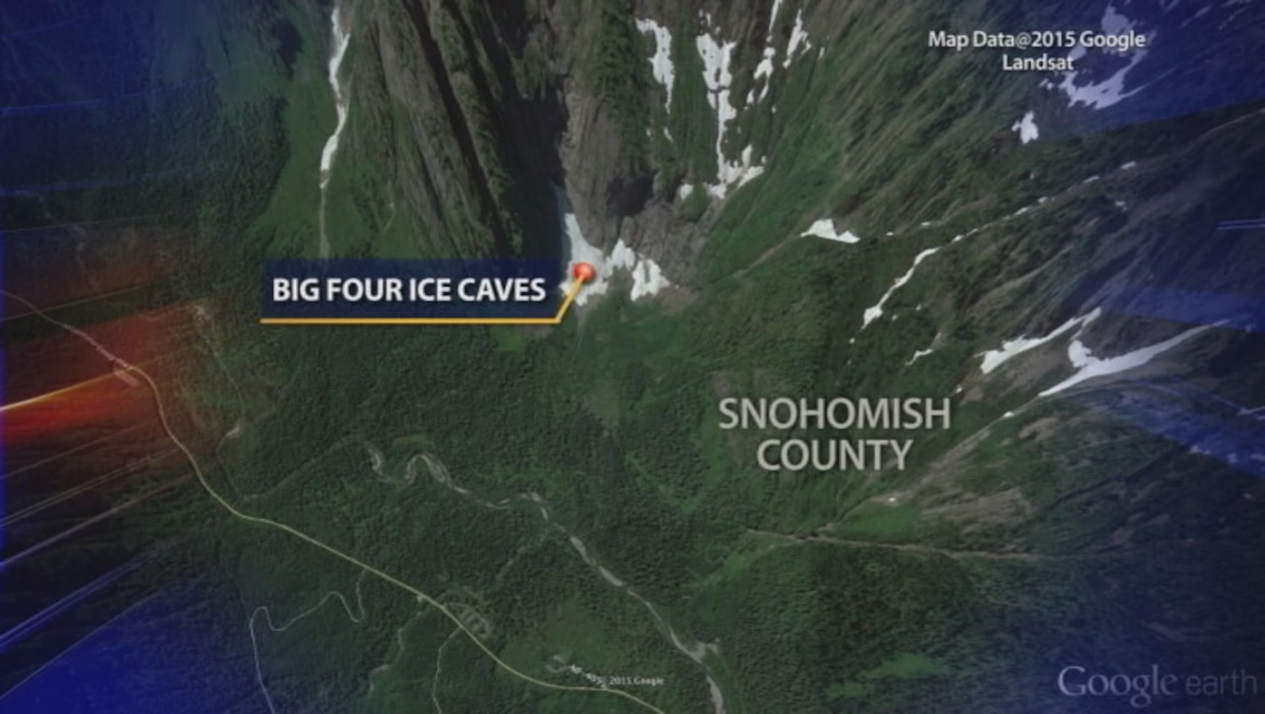 PHOTOS: Partial ice cave collapse at Big Four Ice Caves