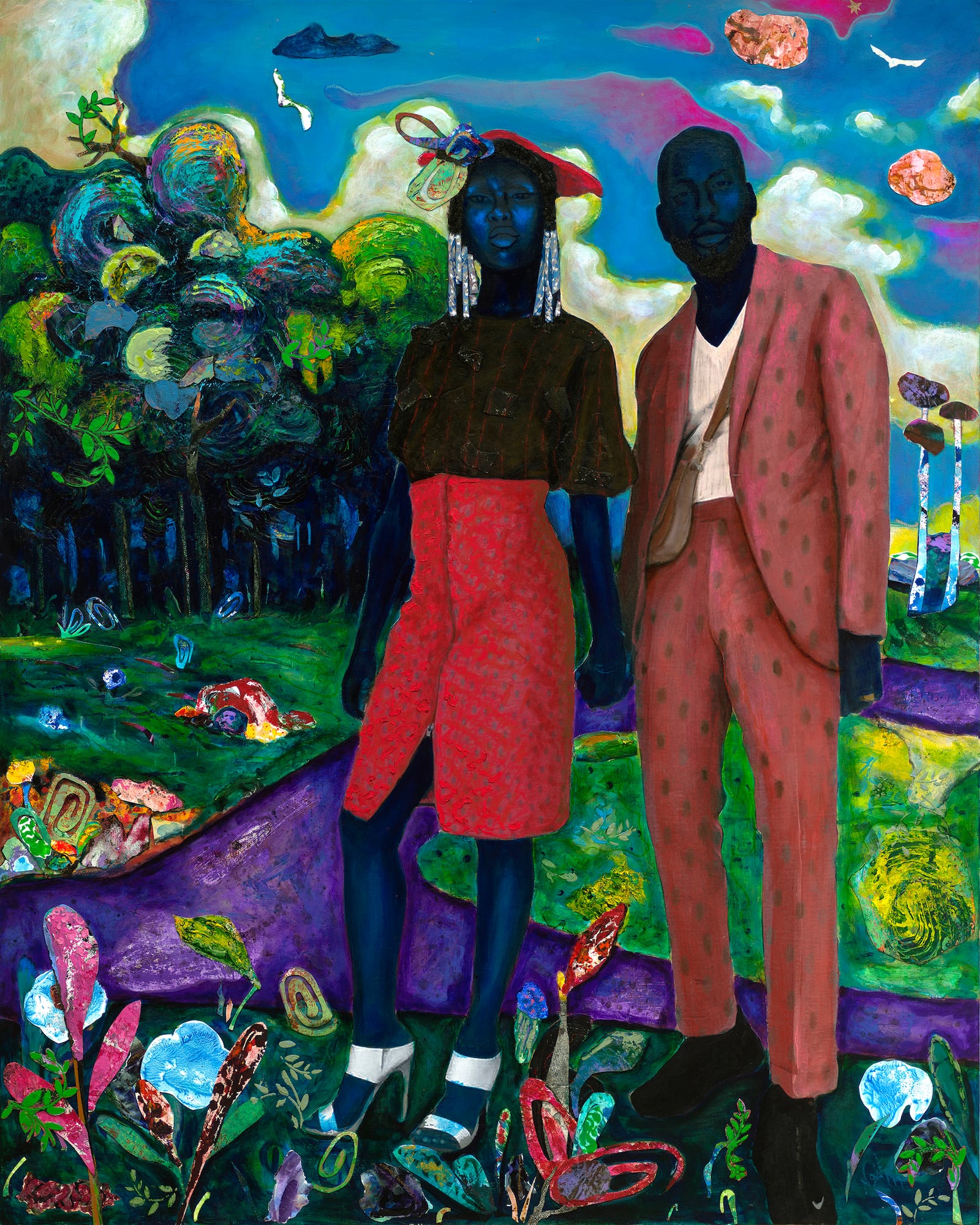 Dorsey has done pop-up shows of his art around the country. Here is his mixed media work “Return to Eden #1.”