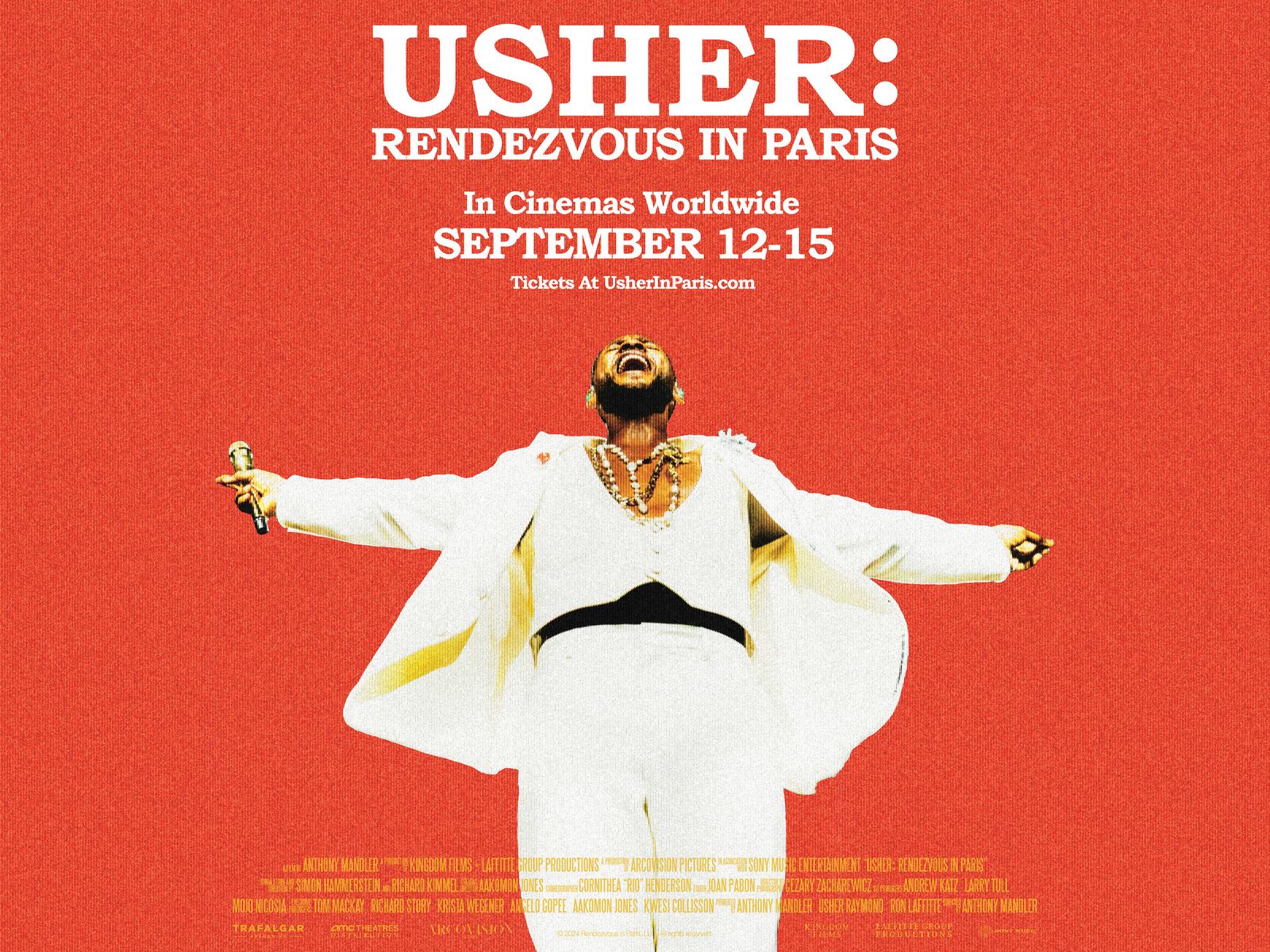 "Usher: Rendezvous in Paris" is a new film that'll document the Atlanta musical icon's 2023 Paris residency. It'll screen in theaters on Sept. 12-15. Handout