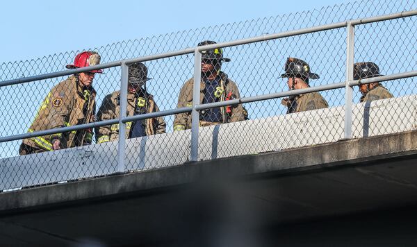 A person was struck by a MARTA train at the Garnett station in downtown Atlanta. JOHN SPINK / john.spink@ajc.com