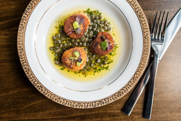 Pan Seared Scallops with lemon caper butter sauce. Photo Credit- Mia Yakel. Styling Credit- Chef Tara Mayfield.