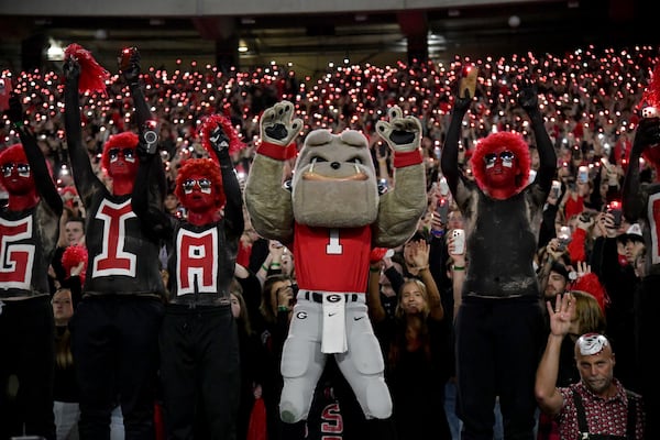 Georgia fans light up the stadium prior to the start of the fourth quarter of Saturday's game against Tennessee.