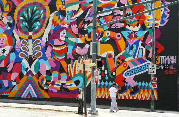 050814 ATLANTA: Recent Living Walls paintings have done little to improve commerce or bring in new businesses on Georgia Avenue a block from Turner Field on Thursday, May 8, 2014, in Atlanta. CURTIS COMPTON / CCOMPTON@AJC.COM