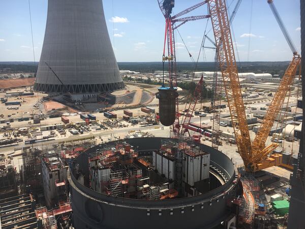 Placement of reactor vessel on unit 4. Georgia Power Image