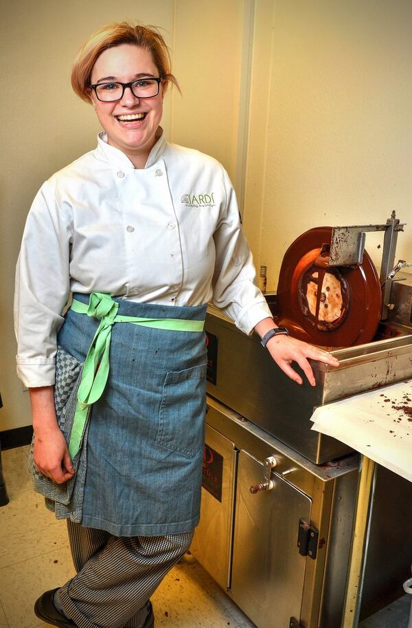 Jardi Chocolates owner Jocelyn Gragg makes chocolates for a benefit every year, “Make Mine Chocolate” for the Georgia House Rabbit Society, encouraging parents to buy chocolate bunnies, not real bunnies, for their kids. Food styling by Jocelyn Gragg. Photo by Chris Hunt/Special