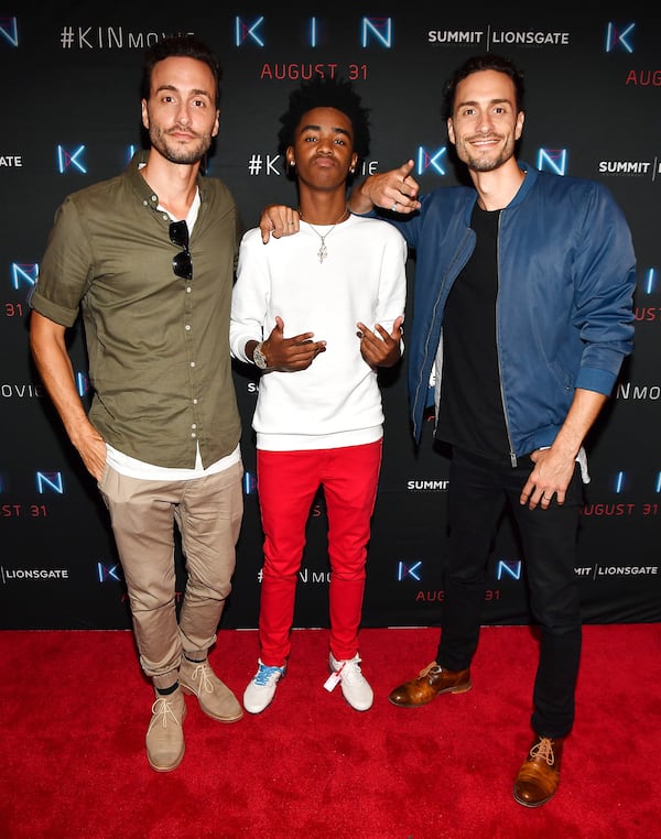 ATLANTA, GA - AUGUST 20:  (L-R)  Josh Baker, Myles Truitt, and Jonathan Baker attend "Kin" Atlanta screening at Regal Atlantic Station on August 20, 2018 in Atlanta, Georgia.  (Photo by Paras Griffin/Getty Images for Lionsgate)