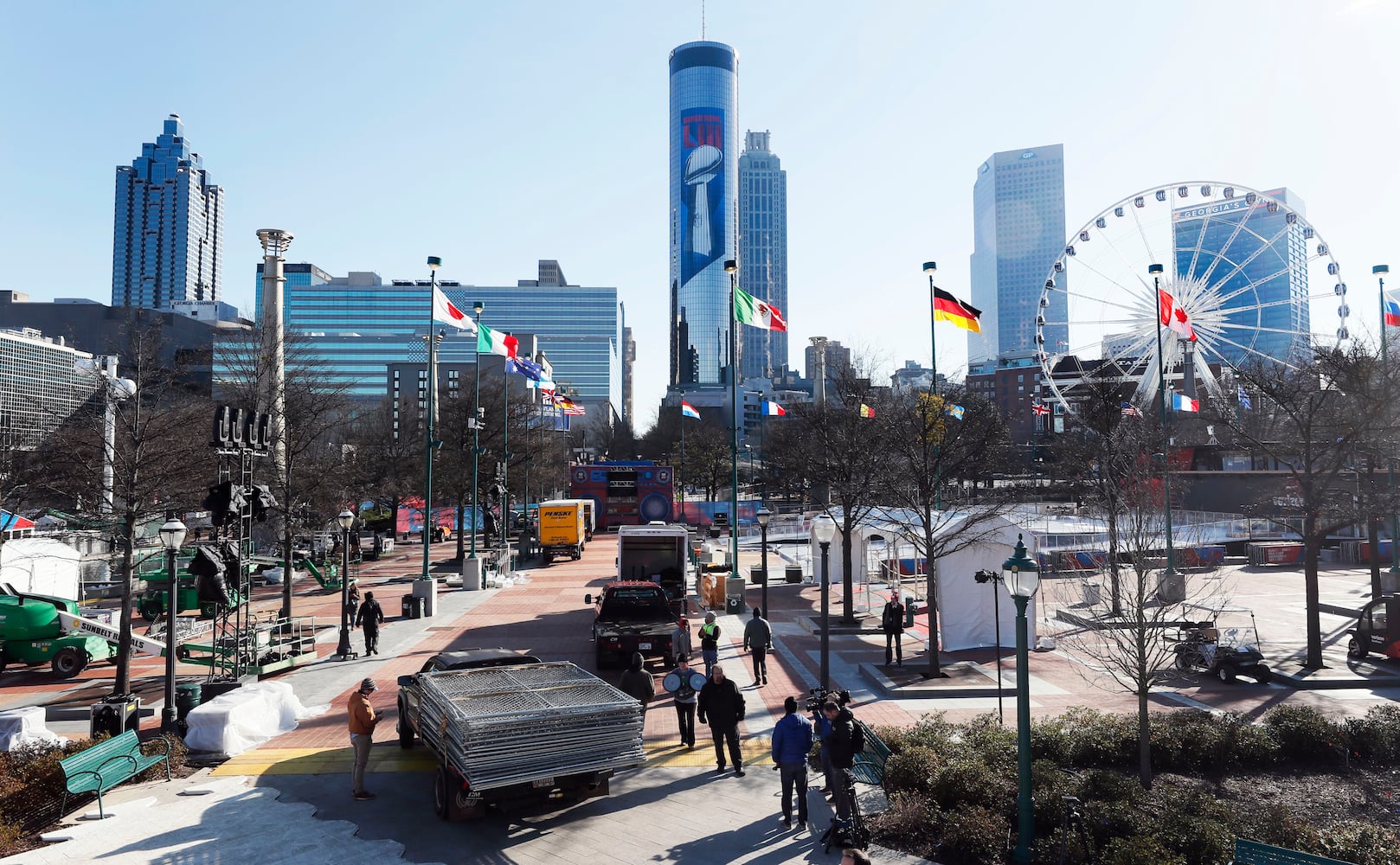 Photos: Setting up the Super Bowl Experience in Atlanta