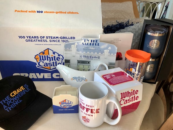 Ken Oberle's collection of White Castle memorabilia includes bridge scorecards, mugs, hats and more. Courtesy of Ken Oberle