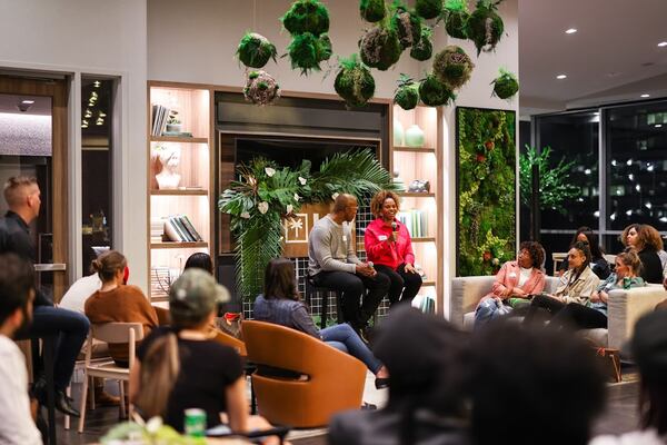 The Rev. Mayo Sowell and his wife, Kai, at a community and social event to talk about the new church. The event was held at a Dunwoody hotel.