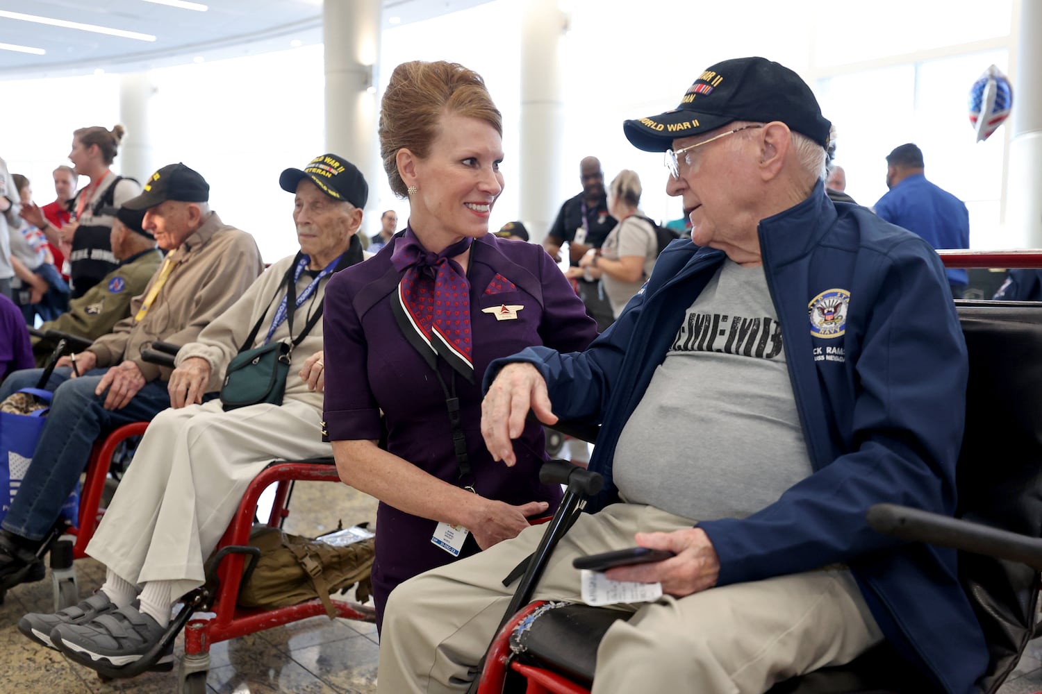 WWII Veterans Delta flight to Normandy