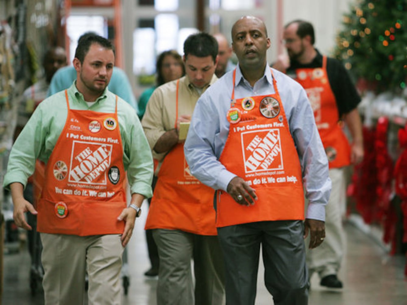 Home Depot VP tours Vinings store