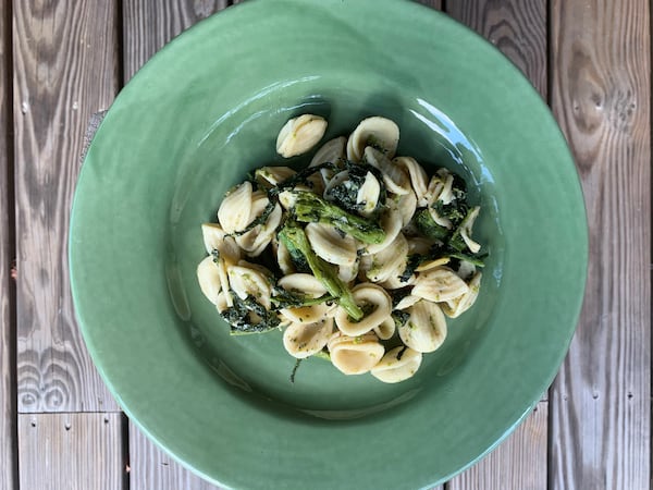 Orecchiette with Rapini and Anchovies. (John Kessler for The Atlanta Journal-Constitution)