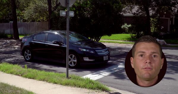 The floating head informs video watchers the proper way to stop at a stop sign.