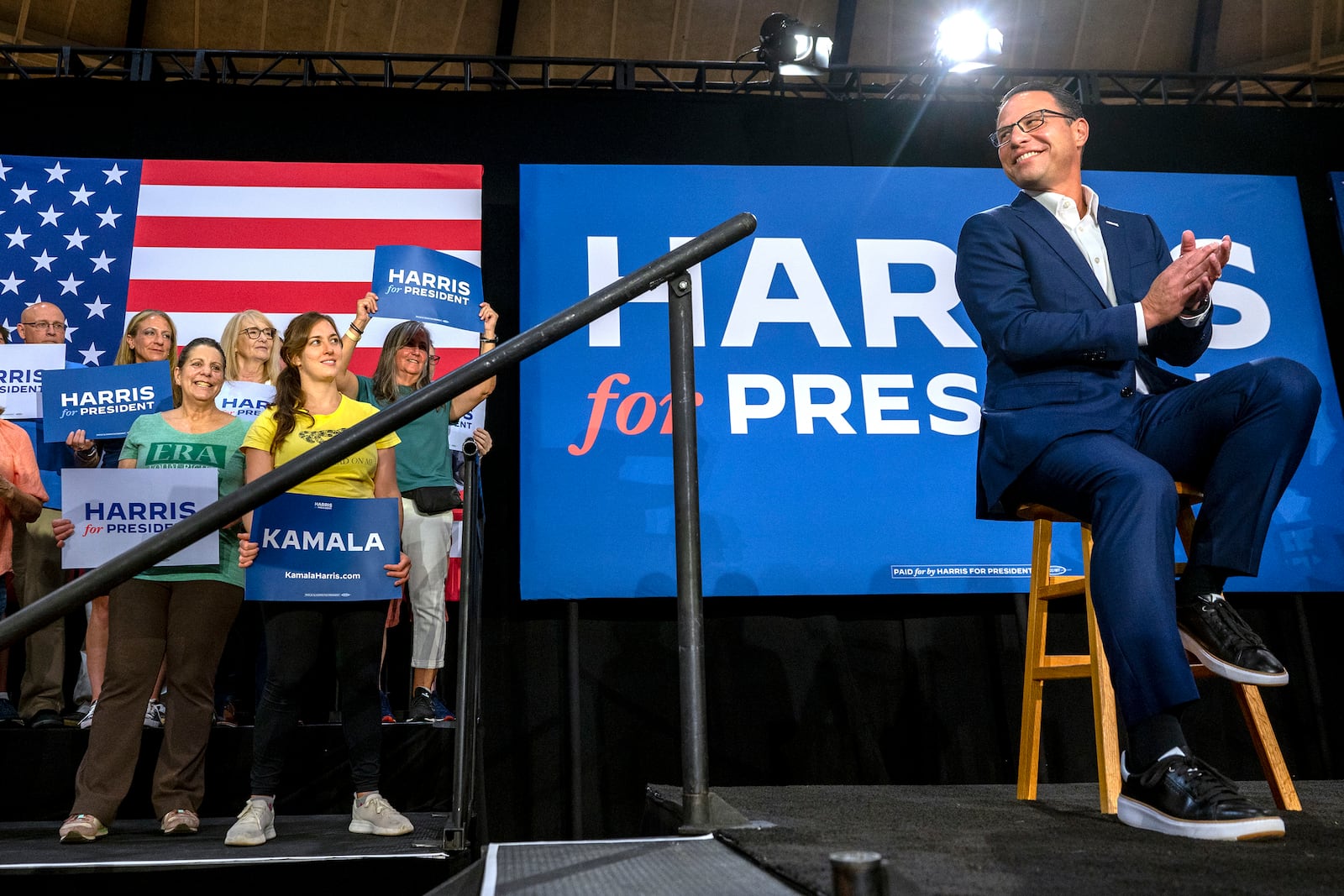 Pennsylvania Gov. Josh Shapiro traveled to Georgia over the weekend to campaign for Vice President Kamala Harris.