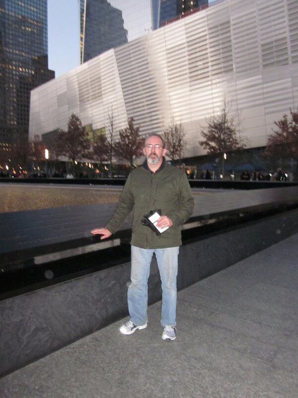 Robert Eisenhardt of Cumming during a visit to Ground Zero in December 2011. Eisenhardt, who was working in the South Tower on Sept. 11, 2001, made it to the ground floor before the building collapsed. Many of his co-workers didn’t. Contributed