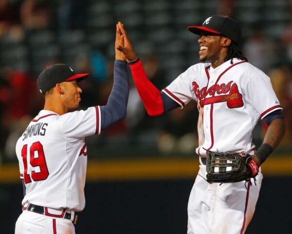 Cameron Maybin's eighth-inning homer Tuesday allowed the Braves to avoid being shut out. He's been one of their 2-3 best hitters since late April, and if they could get him and Jace Peterson to get their road averages more in line with their home stats, it might help offset the loss of Freddie Freeman for the next 10 days or so. (AP file photo)