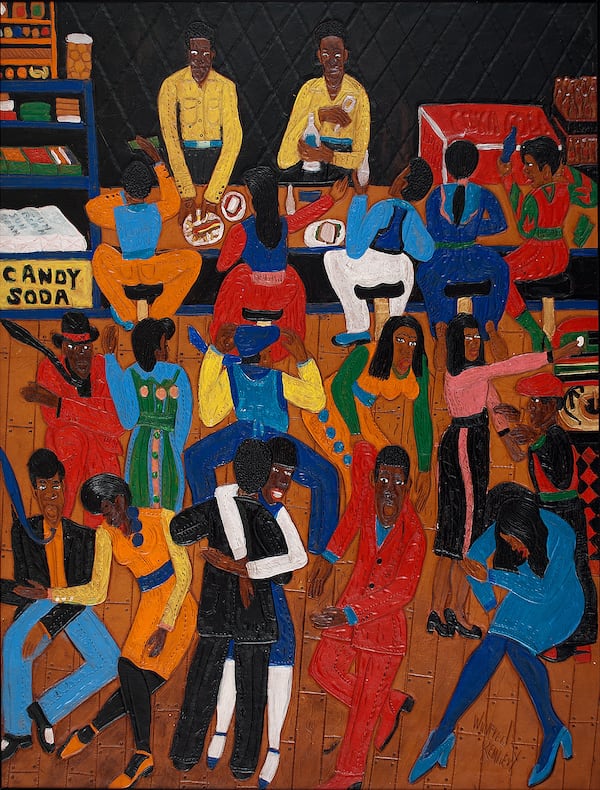 Winfred Rembert's "Soda Shop." Artwork © Estate of Winfred Rembert/Artists Rights Society (ARS), New York 2021.