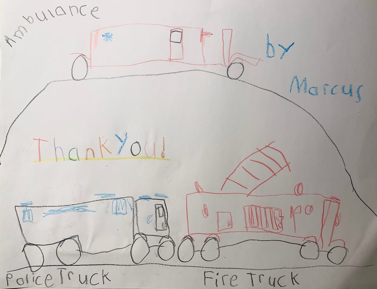 Art from the Heart: Kids thank front-line public safety workers