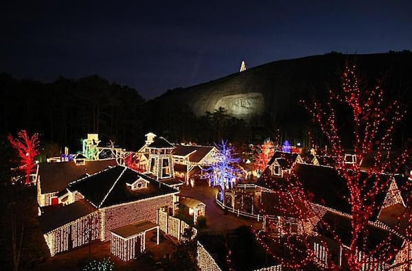 Stone Mountain Park celebrates Christmas with more than two million lights, holiday music and more.