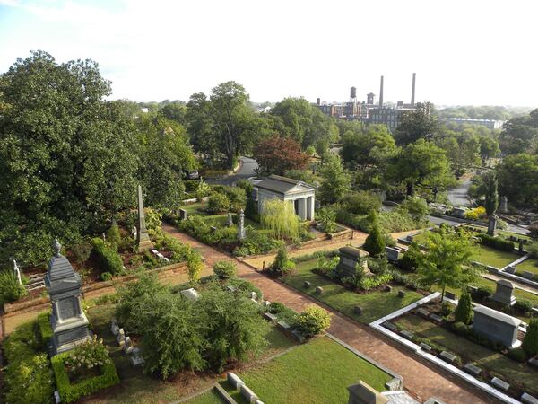 Overview of part of the 48-acre Oakland Cemetery in Atlanta. CONTRIBUTED