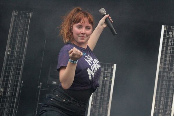  Sylvan Esso's Amelia Meath was a compelling presence. Photo: Melissa Ruggieri/AJC