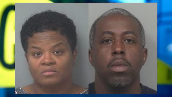 Tia Young and Harvey Timothy Lee were arrested overnight in connection with the Nov. 17 death of 43-year-old George Young, according to Gwinnett jail records. (Credit: Gwinnett County Sheriff's Office)