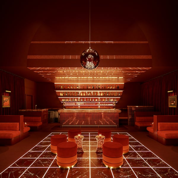 A rendering of the Roselight Room at Jojo's Beloved. / Courtesy of Bell-Butler