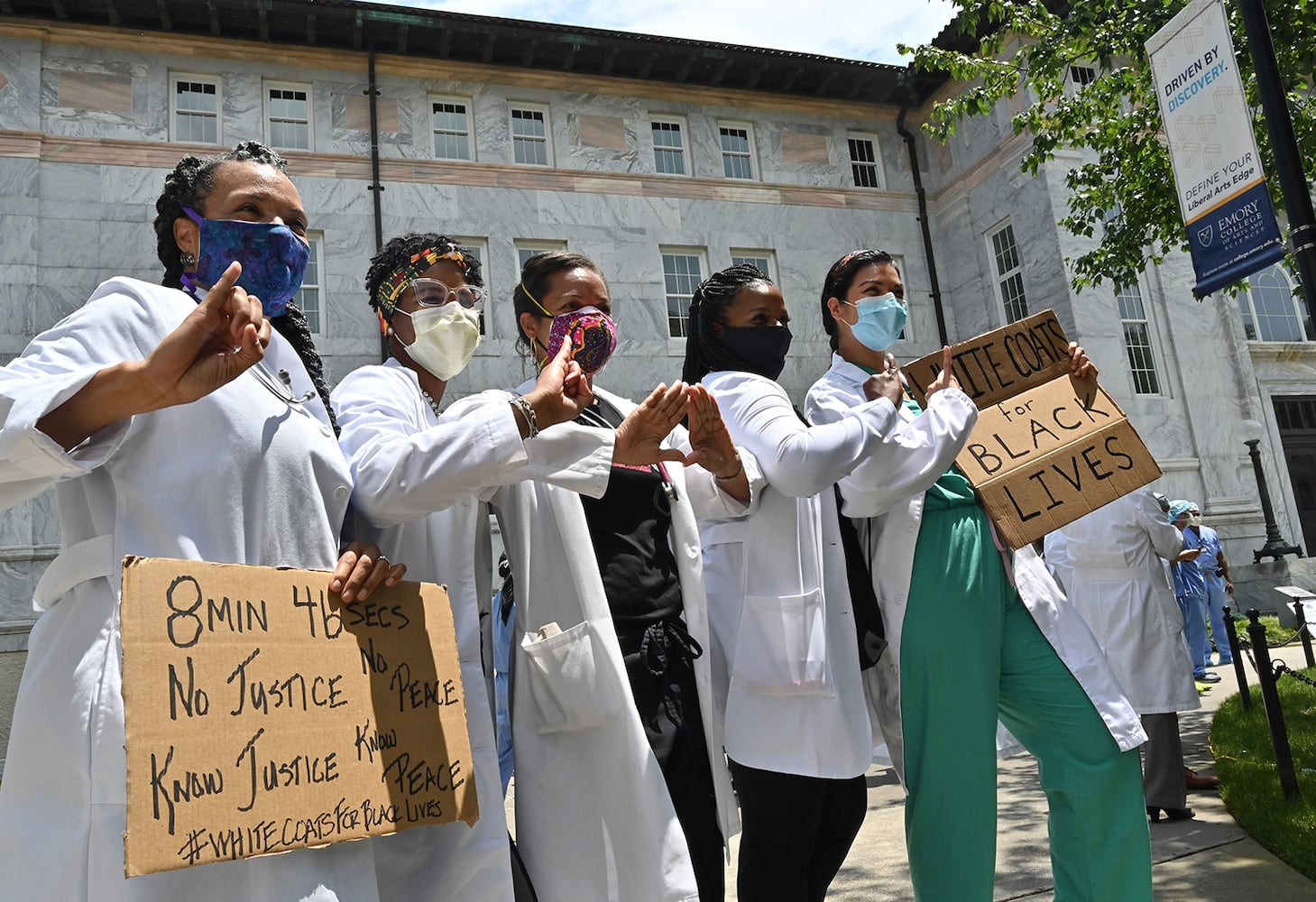 Photos: White Coats for Black Lives demonstration at Emory