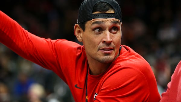 ESPN college football analyst David Pollack watches an NBA basketball game between the Atlanta Hawks and Los Angeles Clippers in the first half, Wednesday, Jan. 22, 2020, in Atlanta. (Brett Davis/AP)