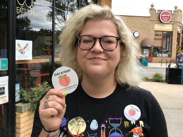 Camera woman Callie Moore started the "Stay and Fight" campaign, which was picked up by Stacey Abrams.