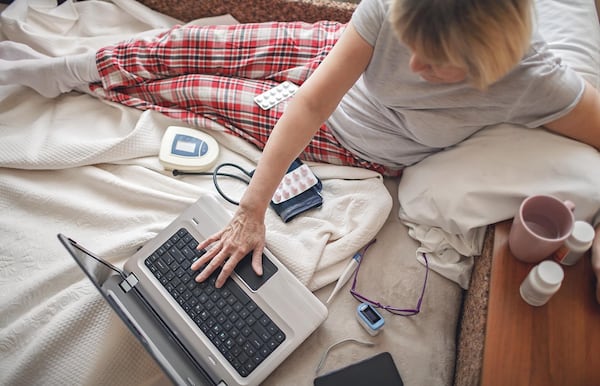 Online doctor visits skyrocketed during pandemic. Medicare telehealth visits went from about 840,000 in 2019 to more than 52 million in 2020, according to federal data. (Mariia Symchych Navrotska/Dreamstime/TNS)