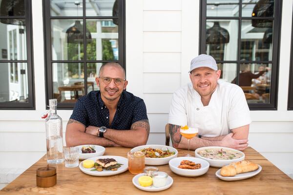 Lapeer Seafood Market Co-Owner Louis Soon (left) and Culinary Director Andy Long (right). Photo credit- Mia Yakel.