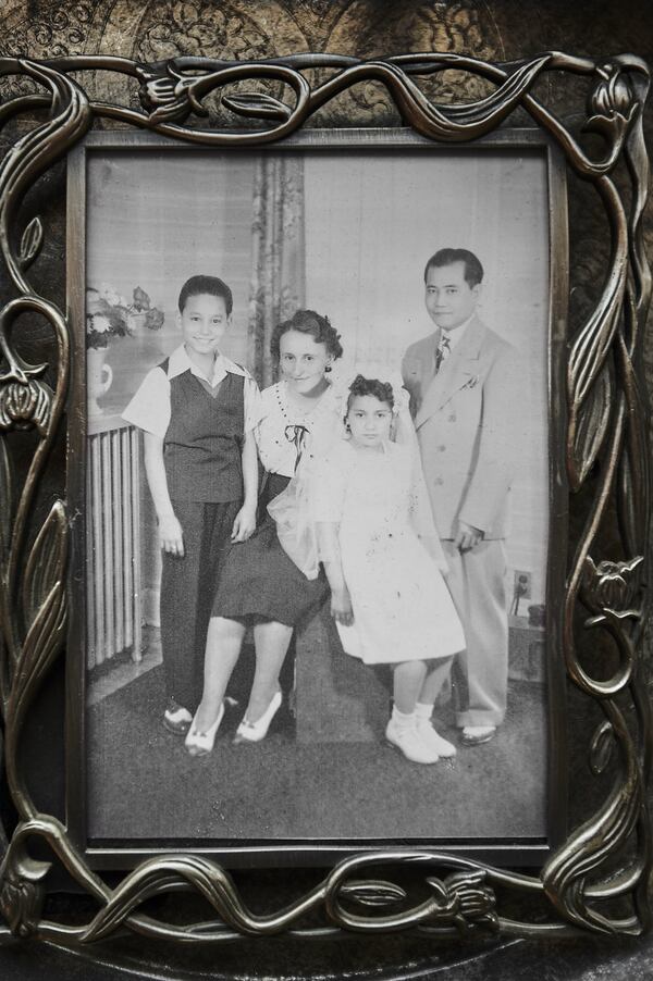 This vintage shot shows Ligaya Figueras’ father, Richard, in his childhood, along with his little sister, Nancy and his parents, Eleanor Chrobak Figueras and Isabelo Figueras. Richard Figueras grew up on Chicago’s North Side in the 1940s and ’50s. FAMILY PHOTO