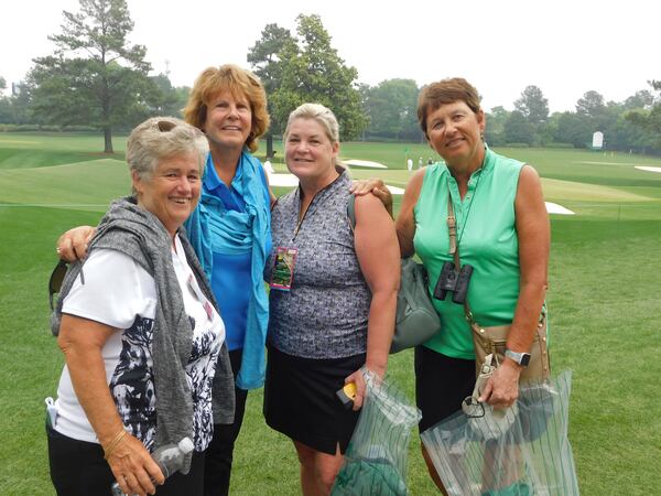 Karen Sullivan, Barbara Callaghan, Lynn Hurley and Diane Fowler (from left to right) made the trip to Augusta from Fort Myers and Canada.