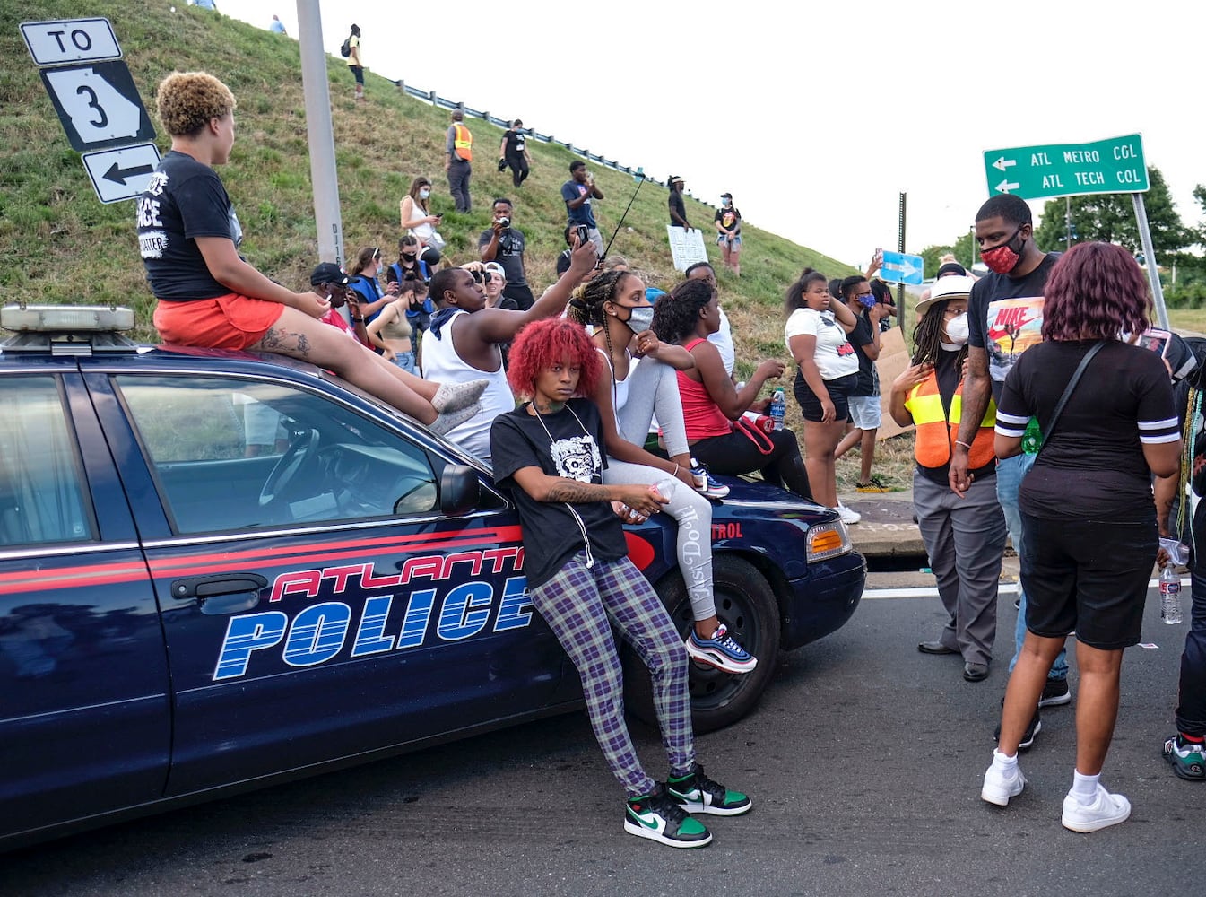 PHOTOS: Protesters gather in Atlanta over Friday’s police shooting