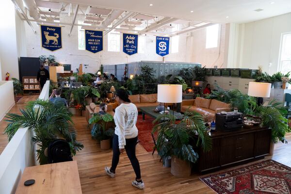 The Switchyards location in Adair Park is in the gymnasium of a former elementary school. Photographed on Tuesday, April 16, 2024. (Ben Gray / Ben@BenGray.com)