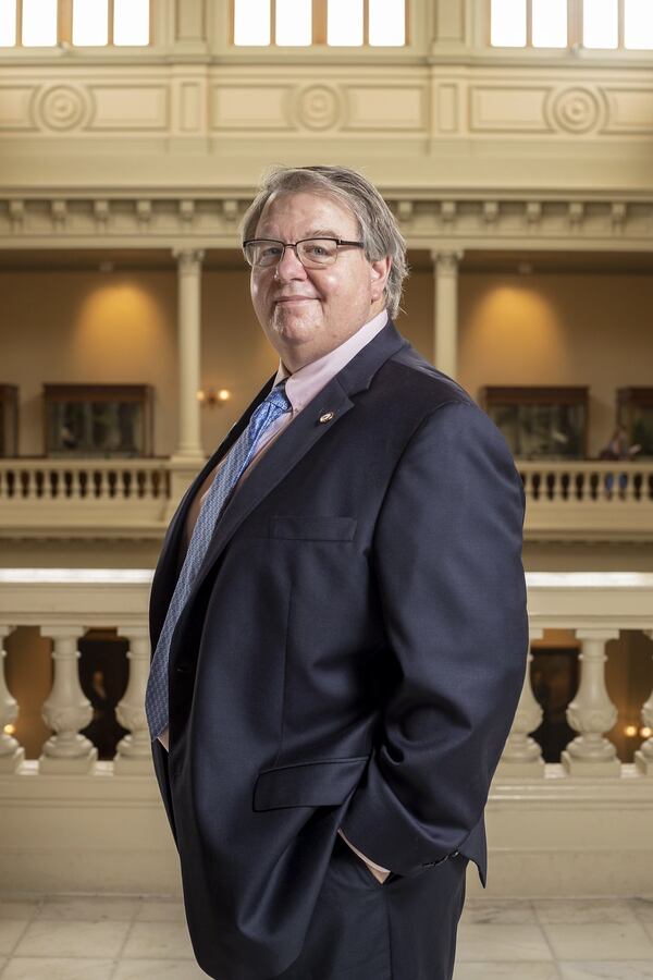 06/26/2020 - Atlanta, Georgia - Georgia Sen. Steve Henson (D-Stone Mountain) stands for a photo on Sine Die, day 40, of the legislative session in Atlanta, Friday, June 26, 2020. Sen. Henson will be retiring this session. He has served in the Georgia legislative for more than 15 years. (ALYSSA POINTER / ALYSSA.POINTER@AJC.COM)