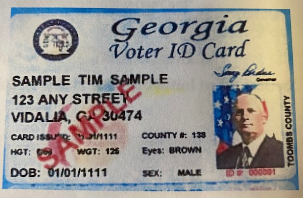 Georgia voters can obtain free voter ID cards from county election offices, but they'd need to take a photo or make a copy of it to be able to vote absentee under the state's new voting law.