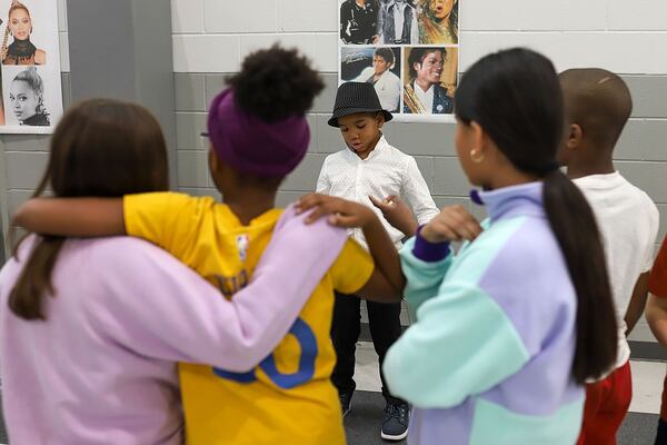 Students listen as Luke Howard gives his speech as Michael Jackson. (Photo Courtesy of Olivia Ross)