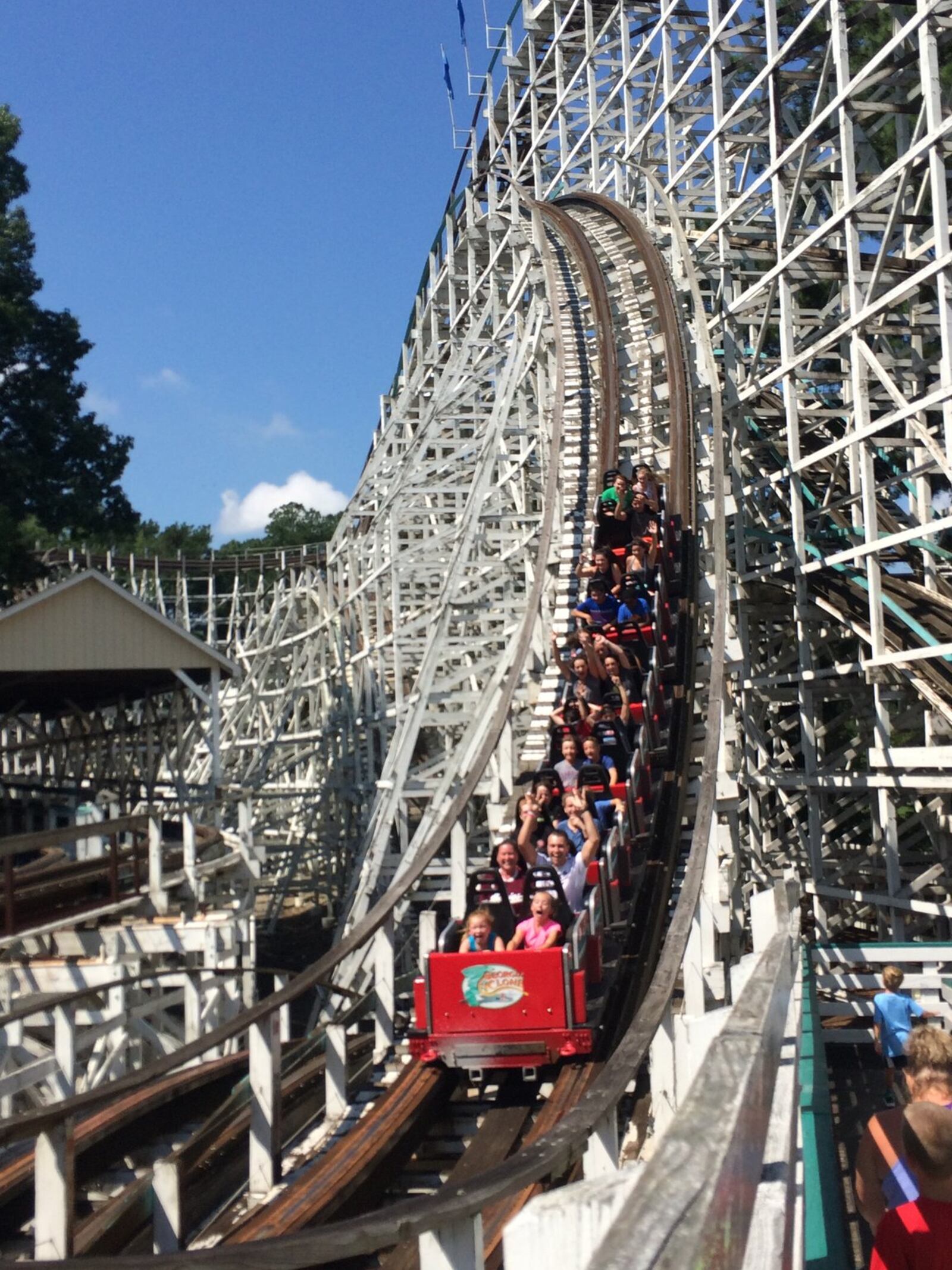 The Georgia Cyclone at Six Flags Over Georgia closed at the end of the July.  TOM KELLEY/TKELLEY@AJC.COM