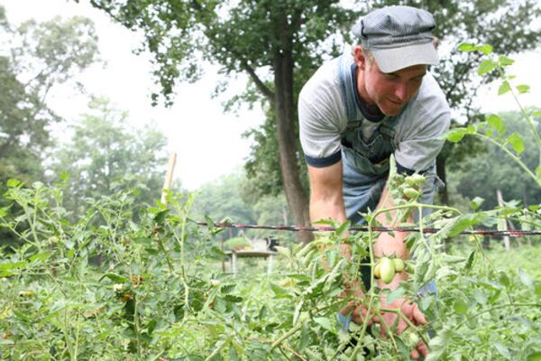 The urban farm that Brian Harrison, seen here in 2008, created in the 1990s has been in limbo since his death two years ago. Now, the city of Atlanta has purchased the land so it can continue as an urban farm and park. (Alison Church/AJC 2008 file)