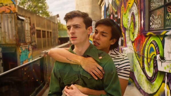 Glitter (Alex Diaz) and Doom (Alan Cammish) have a flourishing relationship in the film "Glitter & Doom" featuring all Indigo Girls songs. MUSIC BOX FILMS