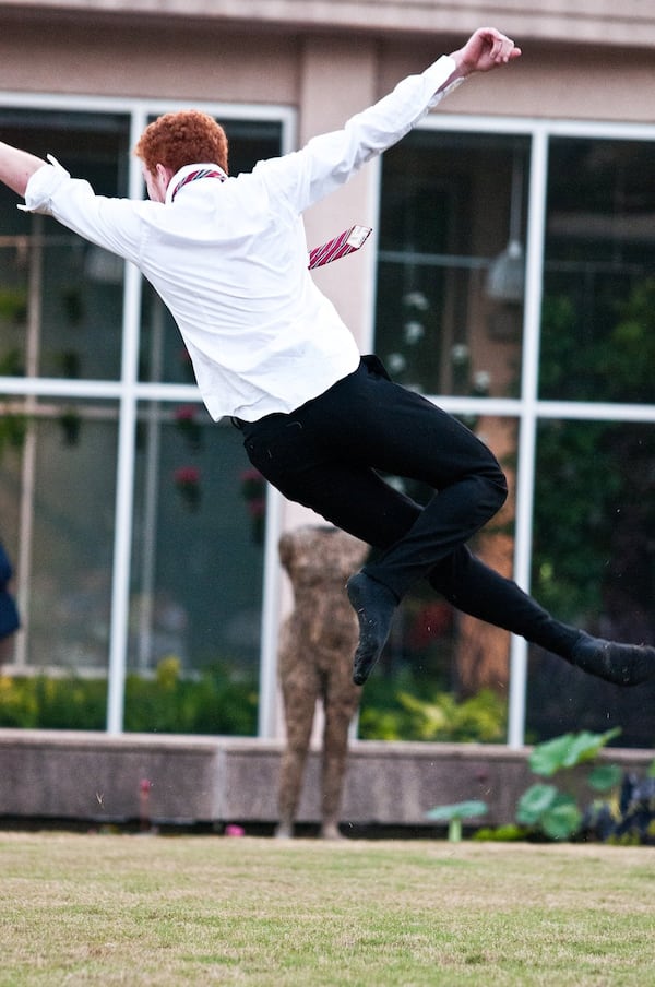 Atlanta Ballet dancer Heath Gill performs on the Great Lawn at the Atlanta Botanical Garden circa 2013. (Jonah Hooper)